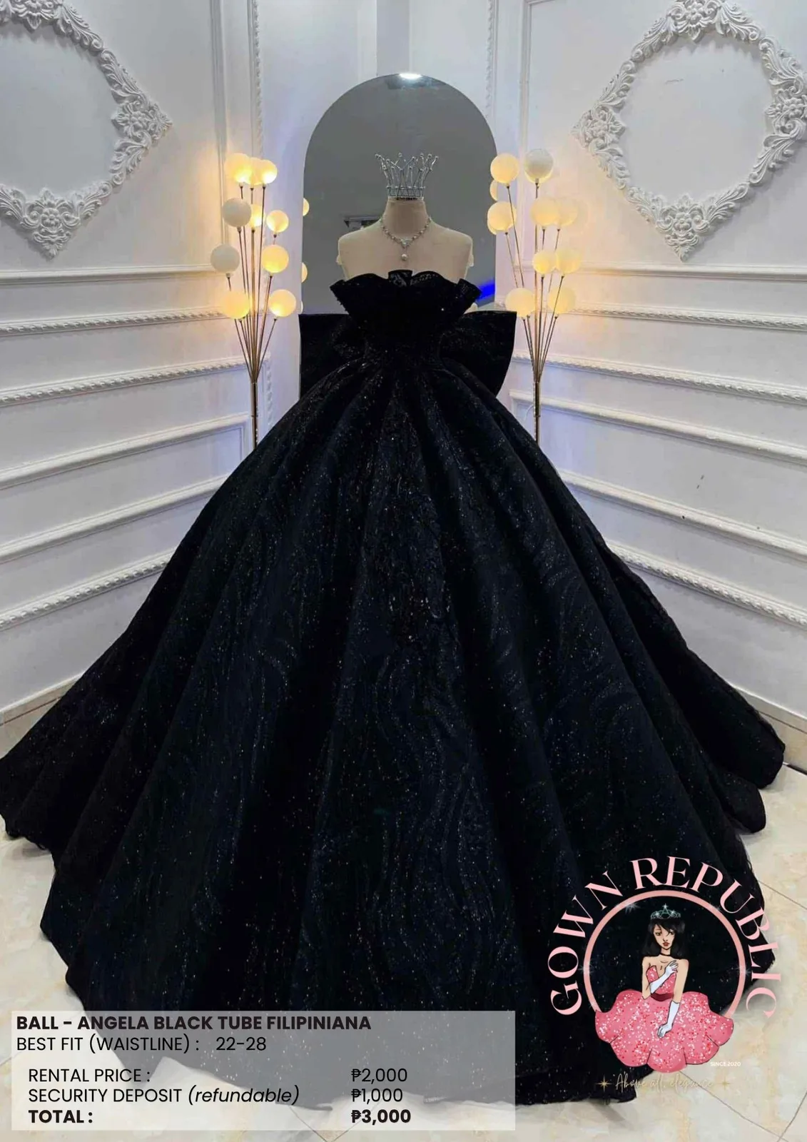 Ball Gowns: Black 095
